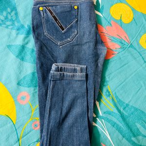 Skinny Narrow Navy Blue Women Jeans
