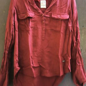 LeeCooper Maroon Long Buttoned Shirt