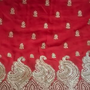 Mirror Work  Saree Combo Set