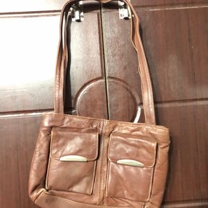 leather bag coffe brown