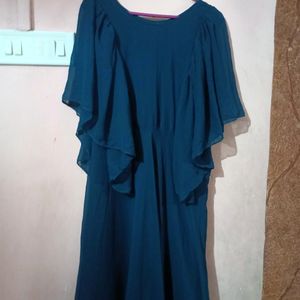 Designer Teal Blue Gown