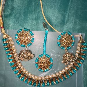 Peacock Green Necklace Set