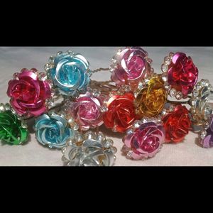 14 🌹 Rose Design Hair Pins.....multi Colour