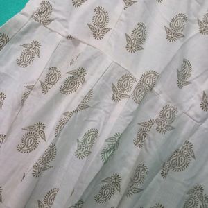 Off White Anarkali Kurti