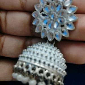 Silver Jhumka(Earrings)