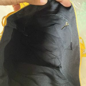 Yellow Drum Shape Sling Bag