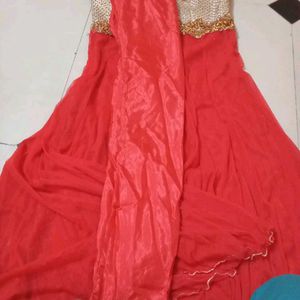 beautiful tomato color gown