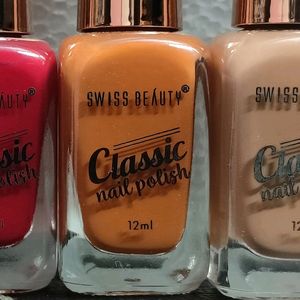 Set Of 7 Swiss Beauty Nail Paints !!