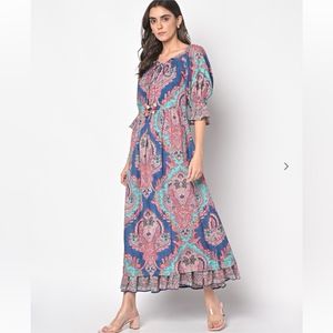 Aarke Ritu KumarPrinted Fit & Flare Dress with Ruf