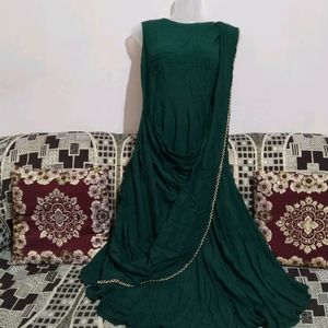 Green Mehndi Gown