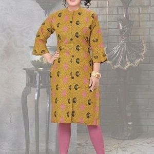 Straight Kurti  ( Mustered)