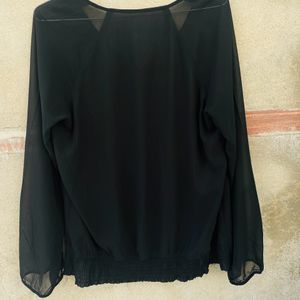 Black V Neck Top