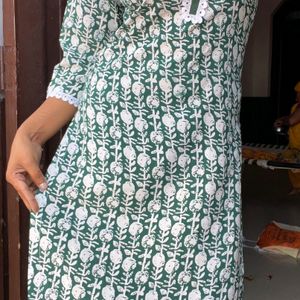 💚 Fresh Bell Sleeve Cotton Kurti 💚