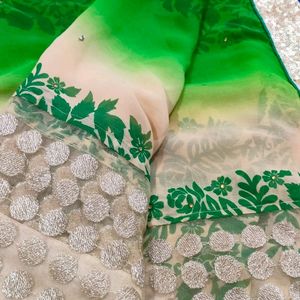 Green Colour Saree