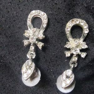 Alloy Silver Drop Earrings