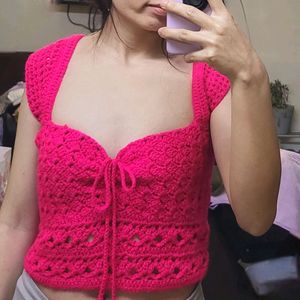 Front Tie Crochet Top