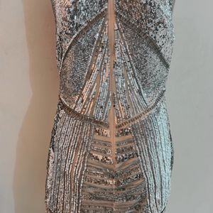 Silver Sequinned Dress