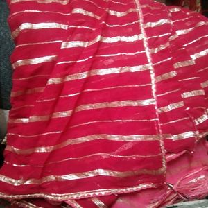 Magenta Pink And Red Saree