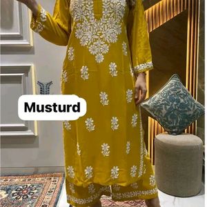 Beautiful Chikankari Kurti Plazo ❤️