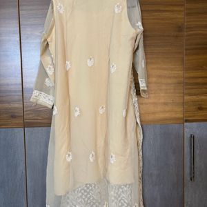 Chickankari Kurta With Lining