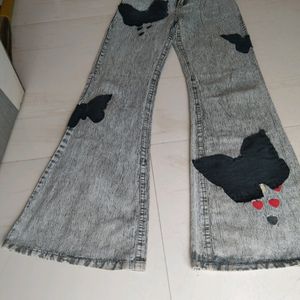 Butterfly Detailing Jeans