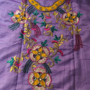 2 Light Purple Kurta Front Fabric