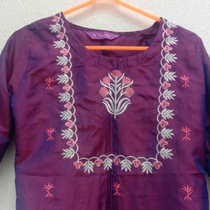 Purple Kurti Set