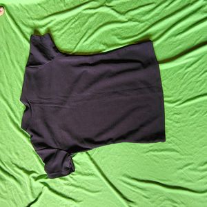 Korean High Neck Black Top