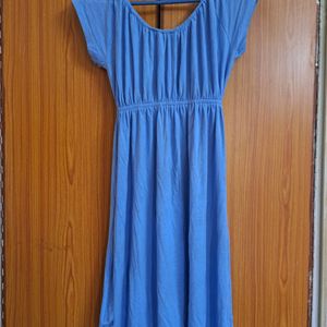 Breezy Light Blue Stretchable Summer Dress