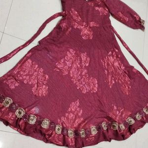 Georgette Gown With Dupatta