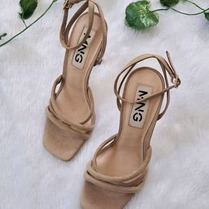 Mango Beige Stilettos Heels