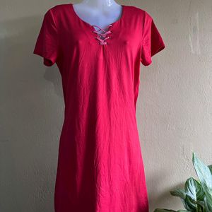 Red Cotton Dress 🎀