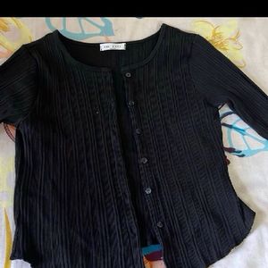 Black Button Shrug