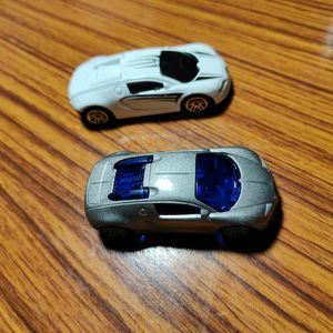 Hot wheels Car 2 Bugatti One White And Grey