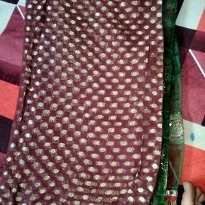 Saree With Blouse Double Shape Very Stylish Sare