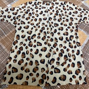 Perfect Casual Leapord Print Top Of Vibe Brand