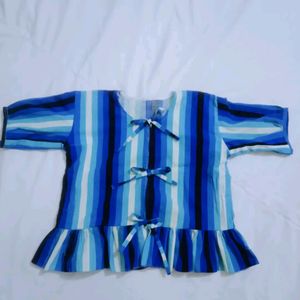 Blue Striped Pinteresty Top