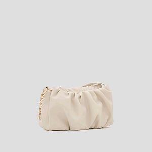 Miraggio Cream Coloured Soft Gathered Shoulder Bag