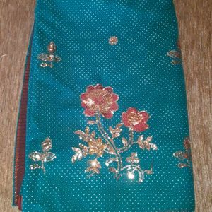 Party ware Saree Without Blouse.with Shimmer.