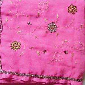 Beautiful Rani Pink Coloured Saree.💓