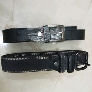 Men's Black And Brown Belt Pack Of 2