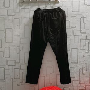 MANGO Women Black Solid Pleated Track Pants