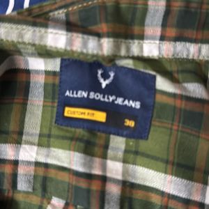 Allen Solly Shirt Custom Fit 38 Size Green Colored