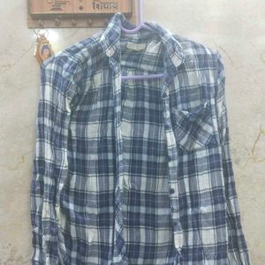 blue checks shirt