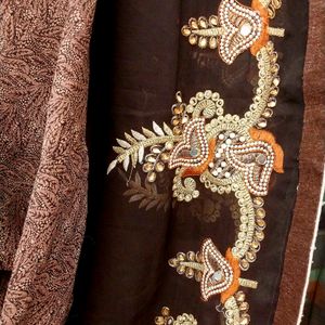 A Beautiful Embroidery Saree