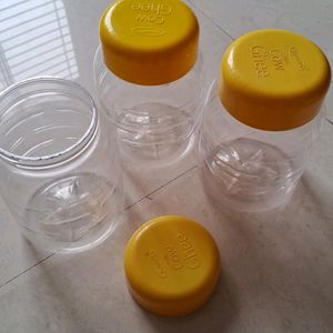 Plastic Jars Pack Of 3