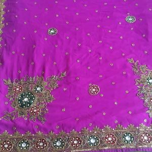 Hevi Work Saree For Sale Only 2 Baar Used