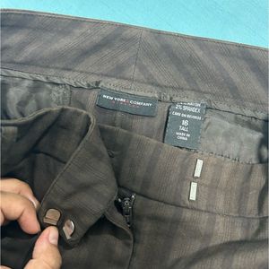 Flared Brown Formal Pants