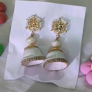 Kundan Quilling Paper Earrings 🤍