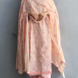 Very Beautiful Peach Colour Full Salwar Suit